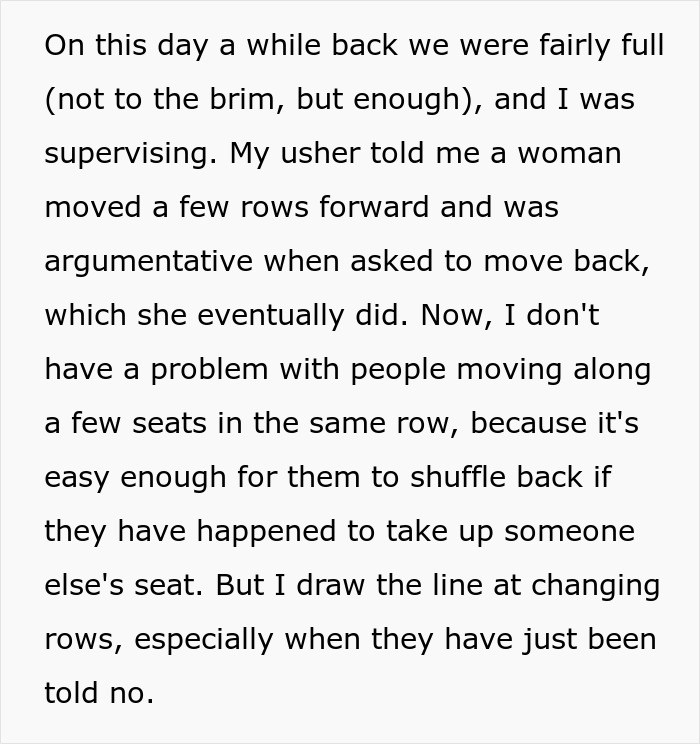 &ldquo;She Flat-Out Refuses To Move&rdquo;: Entitled Woman Ignores Theater Policy, Ends Up Learning Lesson The Embarrassing Way