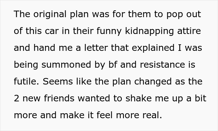 Woman Gets "Pretend" Kidnapped As A Proposal Surprise, Has A Mental Breakdown
