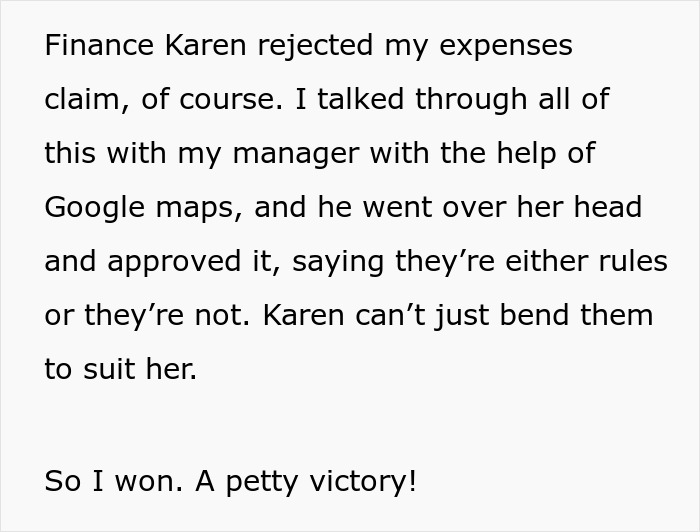 Karen In Accounting Won&rsquo;t Compensate Employee For Commute To Work As &ldquo;Rules Are Rules&rdquo; So They Make The Rules Work For Them