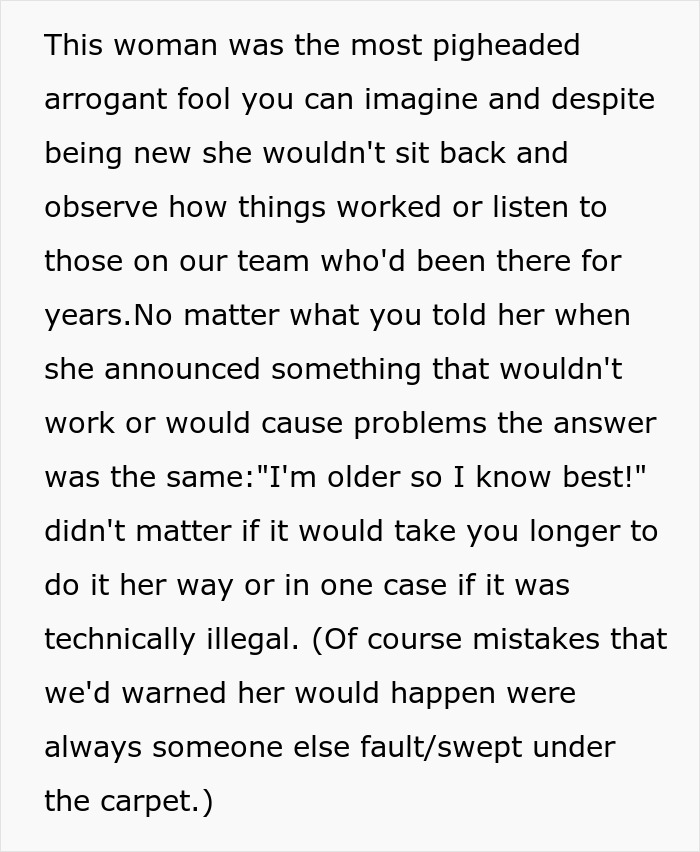 Manager Believes Age Equals Seniority And Demands Employee Do As She Says, They Maliciously Comply And Leave Her To Deal With The Fallout