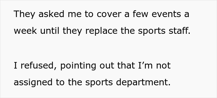 "I&rsquo;m Not Assigned To The Sports Department": Writer Receives An Unfair Write-Up, Complies Maliciously And Vows Not To Help Colleagues Instead