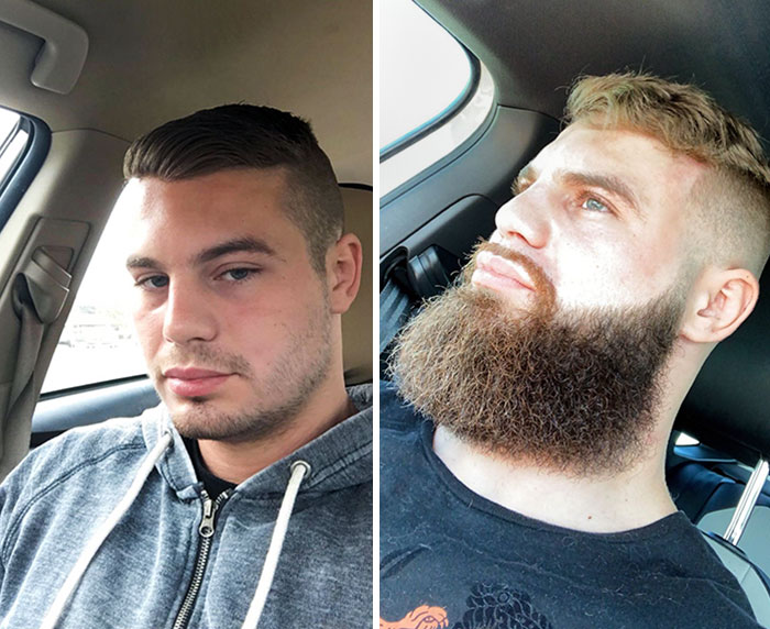 Before And After. Exactly 4 Years Apart