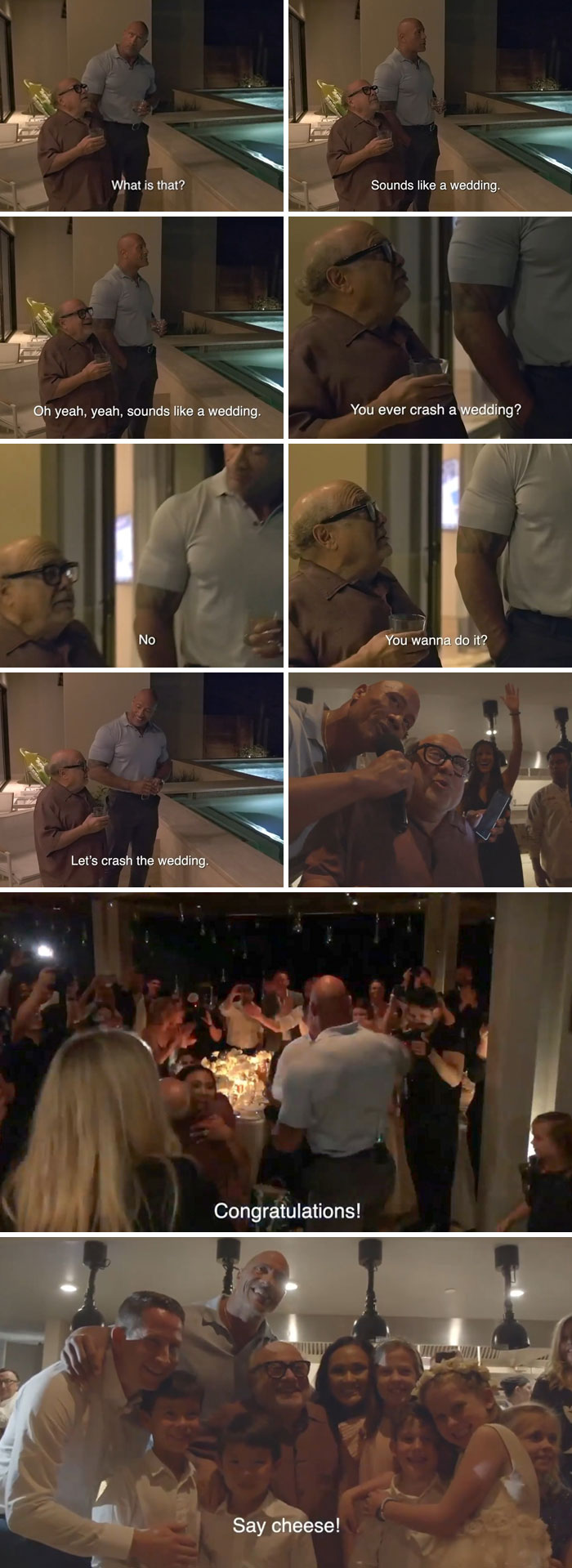 What Started Off As A Quiet Sunset Teremana Tequila Toast With Mi Amigo, Danny Devito - Turned Into Wedding Crashers 2.0