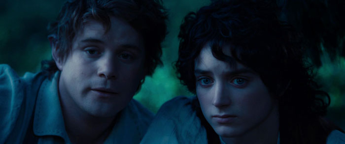 Two iconic best friend characters in a nighttime setting, showcasing deep friendship and concern.