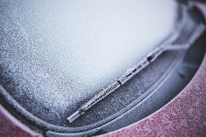 Freezed car window