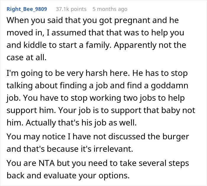 Guy Fails To Get Pregnant Girlfriend A Burger Despite Sitting At Home All Day While She Worked, She Kicks Him Out