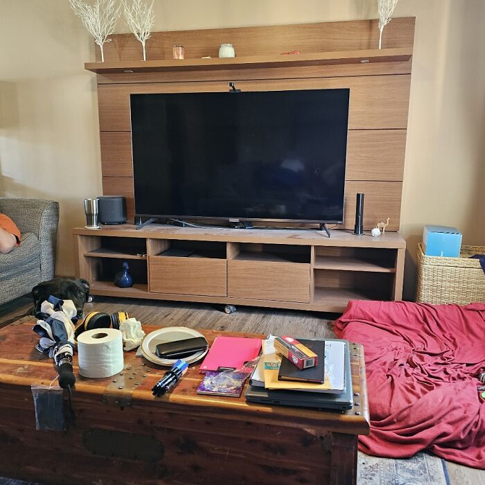 Dust And Random Piles Of Junk (Bonus: Dog)