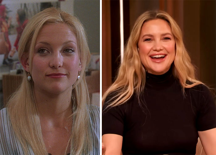 Actress shown in side-by-side images highlighting celebrities that seemingly never age with youthful appearance.