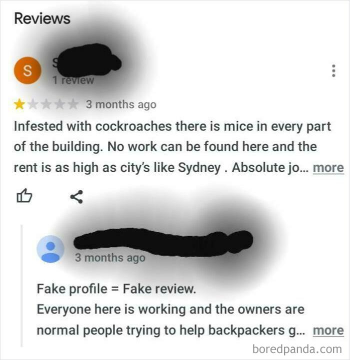 Fake Account Leaves A One Star Review. Gets Called Out By Owner
