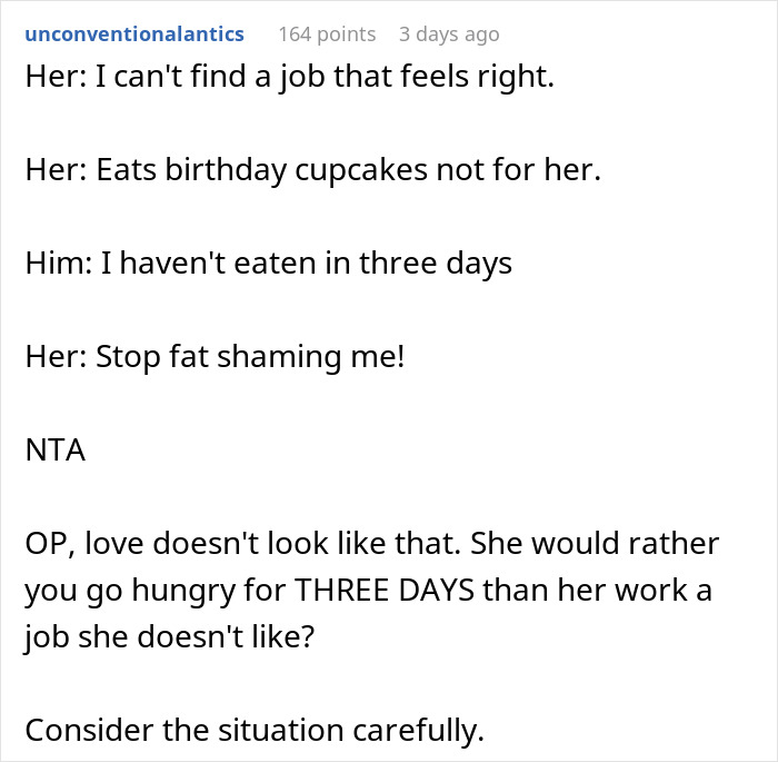 "She'll Leave Me With Plain Crackers": Guy Has To Go Hungry Because His Unemployed GF Eats Everything, He Finally Snaps "She'll Leave Me With Plain Crackers": Guy Has To Go Hungry Because His Unemployed GF Eats Everything, He Finally Snaps