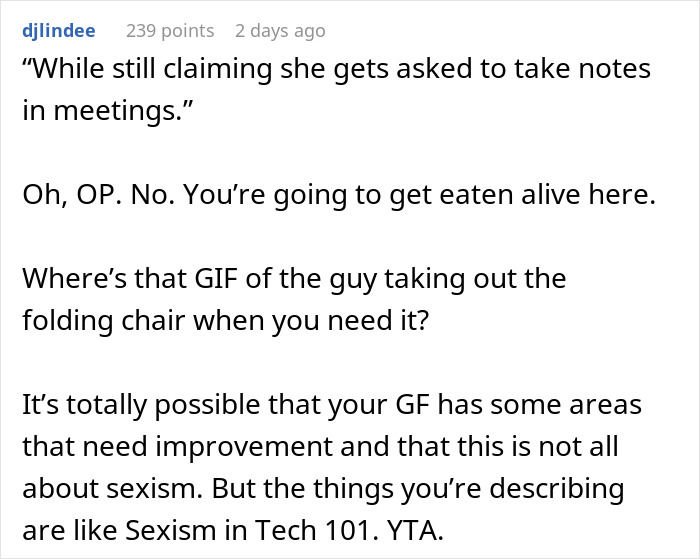 Guy Challenges His GF's Claims About Sexism At Work, Gets An Eye-Opening Reality Check