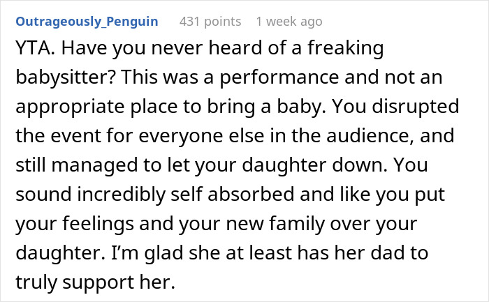 “This Has Caused Drama I Was Not Expecting”: Mom Misses Daughter’s School Performance Because Of Baby, Doesn’t Get Why She’s A Jerk “This Has Caused Drama I Was Not Expecting”: Mom Misses Daughter’s School Performance Because Of Baby, Doesn’t Get Why She’s A Jerk