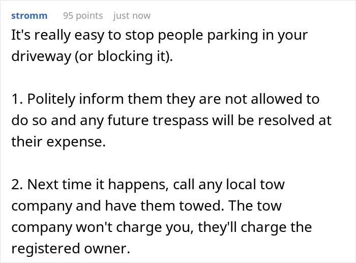 Neighbor Finds A Petty Way To Get Back At Teen Whose Friends Won&rsquo;t Stop Parking In Their Driveway