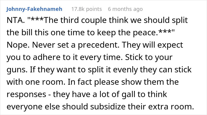 &ldquo;[Am I The Jerk] For Changing My Mind About Splitting The Cost Of Our Group Vacation Equally?&rdquo;