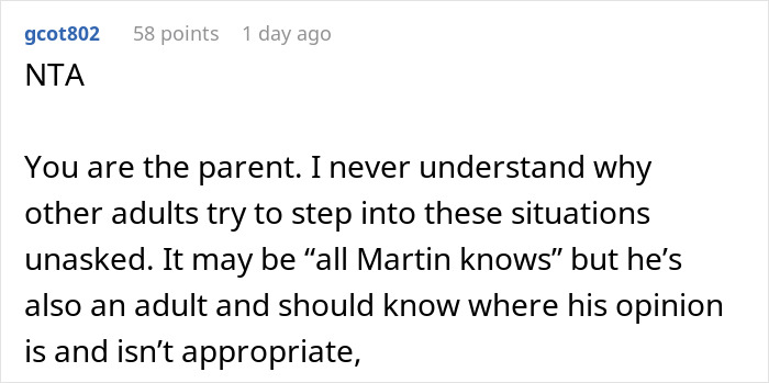 10 Y.O. Is Defended By His Mother Against Relative&rsquo;s Inappropriate Parentification Attempts