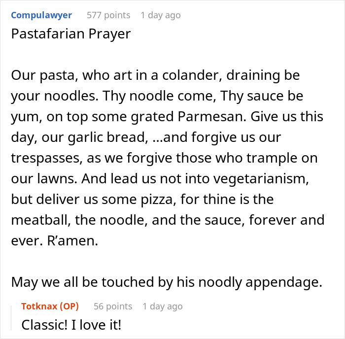 Atheist Guy Fights Fire With Fire By Saying A Prayer To Another God After MIL Forces Him To Say Grace