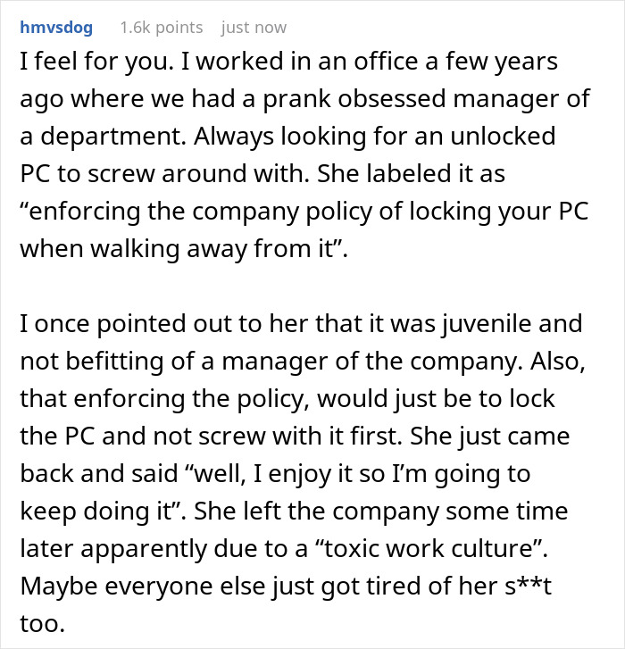 Woman Praised For Standing Up To Obnoxious Office Prankster Making Her &ldquo;Lose Her Sanity&rdquo; With All The Pranking
