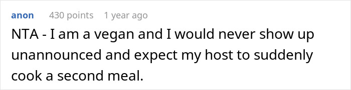 Woman Brings A Pal Over For Dinner Unannounced, Blasts Her Sibling When They Refuse To Accommodate Them By Cooking A Vegan Dish