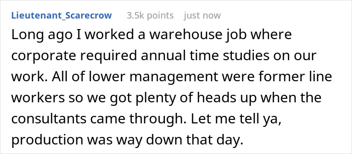 &ldquo;Time Study&rdquo; Consultant Blasted Online By Upset Employee, Claiming They&rsquo;ve Ruined Efficiency At Their Workplace