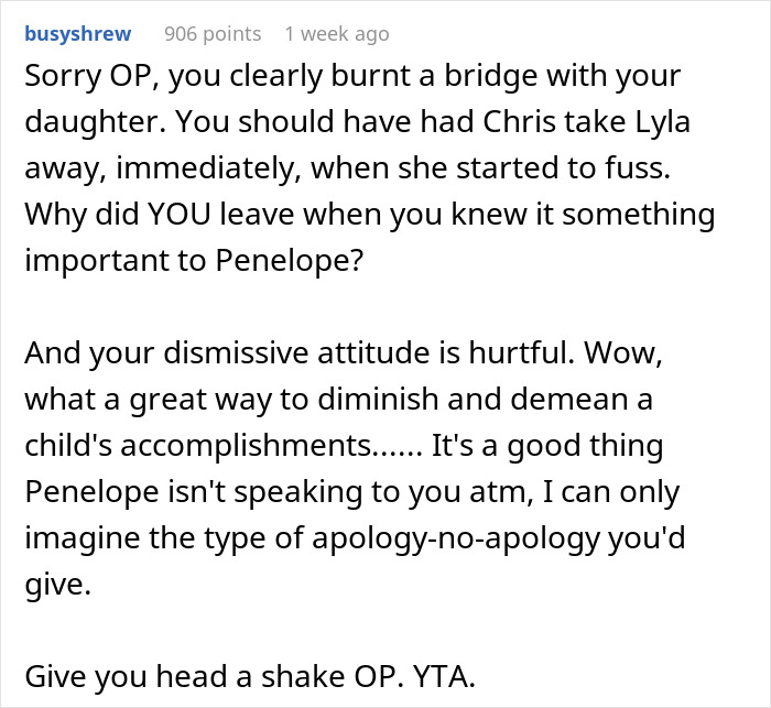 “This Has Caused Drama I Was Not Expecting”: Mom Misses Daughter’s School Performance Because Of Baby, Doesn’t Get Why She’s A Jerk “This Has Caused Drama I Was Not Expecting”: Mom Misses Daughter’s School Performance Because Of Baby, Doesn’t Get Why She’s A Jerk