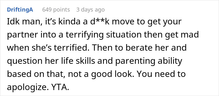 "She Has The Survival Instinct Of A Panda Raised In Captivity": Guy Reprimands Fianc&eacute;e After She Panics In A Dangerous Situation