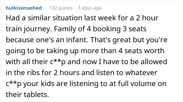 Mom Books Just 2 Train Seats For Herself And Her 3 Kids, Expecting Others To Give Up Theirs, Gets Called Out Online