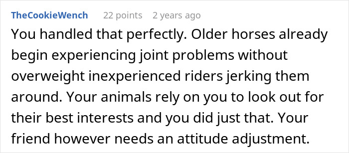 Horse Owner Doesn’t Let Her Overweight Friend Ride One Of The Animals, Gets Accused Of Body-Shaming Her Horse Owner Doesn’t Let Her Overweight Friend Ride One Of The Animals, Gets Accused Of Body-Shaming Her