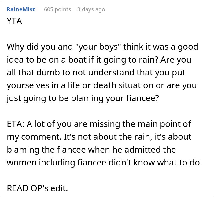 "She Has The Survival Instinct Of A Panda Raised In Captivity": Guy Reprimands Fianc&eacute;e After She Panics In A Dangerous Situation