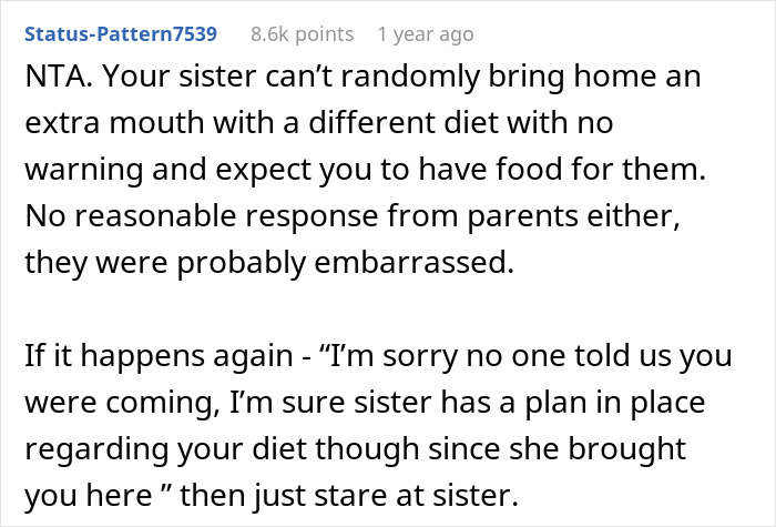 Woman Brings A Pal Over For Dinner Unannounced, Blasts Her Sibling When They Refuse To Accommodate Them By Cooking A Vegan Dish