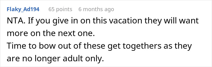 &ldquo;[Am I The Jerk] For Changing My Mind About Splitting The Cost Of Our Group Vacation Equally?&rdquo;