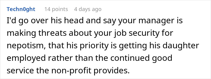 Efficient Employee Asks For A Raise, New Manager Threatens To Replace Them With His Teen Daughter At A Cheaper Rate Efficient Employee Asks For A Raise, New Manager Threatens To Replace Them With His Teen Daughter At A Cheaper Rate