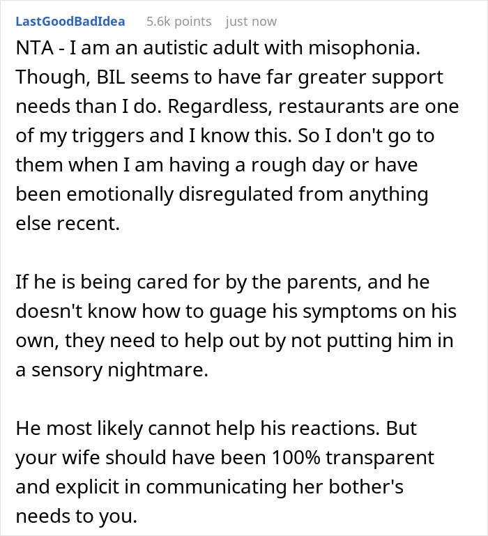 Man Orders Nachos And Causes A Family Fight Because He Couldn’t Get The Hint That His BIL With Autism Would React Badly Man Orders Nachos And Causes A Family Fight Because He Couldn’t Get The Hint That His BIL With Autism Would React Badly