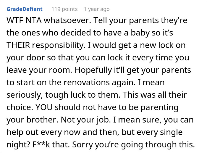 Parents Put 2-Month-Old Baby In Teen Brother's Room Because Dad Can't Sleep, He Finally Loses It