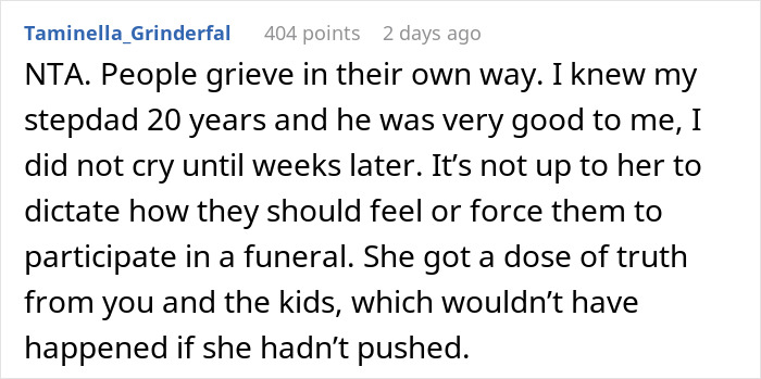 Mom Is Disgusted With Kids&rsquo; Lack Of Grief Over Their Late Stepfather, Their Real Dad Steps In To Bring Her Back To Earth