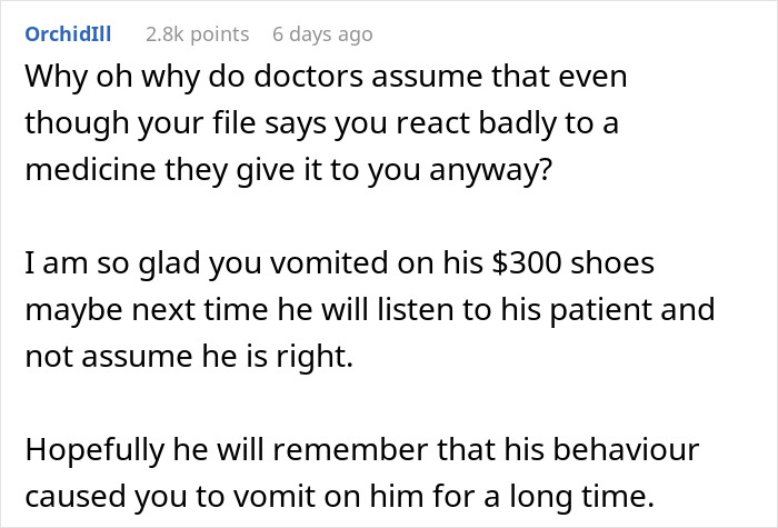 "Not The Shoes, They Cost Me $300!": Patient&rsquo;s Revenge Story Of Barfing On Doctor For Ignoring Her Medicine Allergies