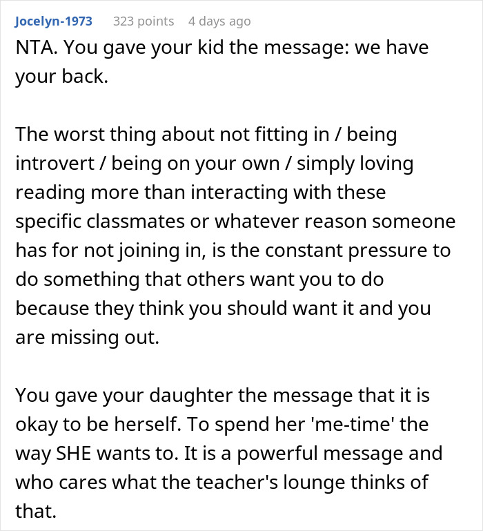 Father Supports His Daughter After The Teacher Took Away Her Book For Reading At Recess, Gets Called A Jerk