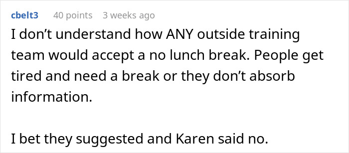 "I Stood Up And Announced I Was Going On Lunch": Employee Goes To HR After Manager Tells Her She Can't Have A Lunch Break
