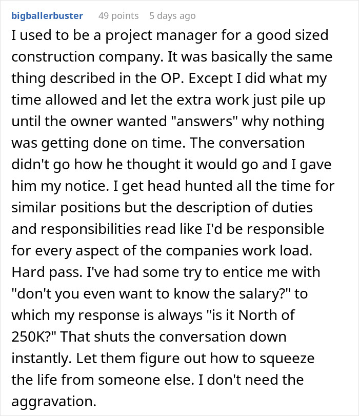 "In A Meeting, I Told My Boss My Workload Was Too Large, He Responded By Adding More Workload, I Resigned As He Said That" "In A Meeting, I Told My Boss My Workload Was Too Large, He Responded By Adding More Workload, I Resigned As He Said That"