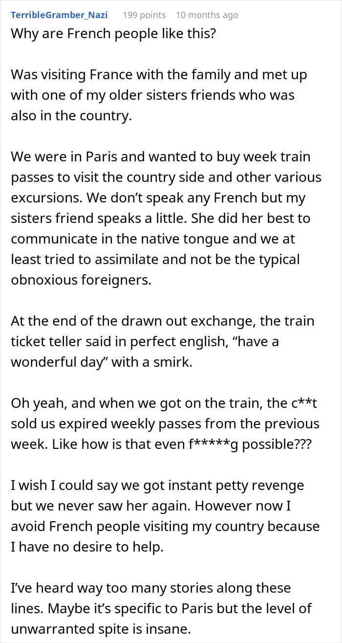 &ldquo;She Told Her In Perfect English That She Didn&rsquo;t Speak English&rdquo;: French Worker Refuses To Serve An American, Regrets It When She Comes Back With Her French Husband