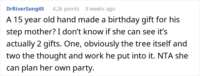 Woman Finds Her Stepson&rsquo;s Self-Made Gift &ldquo;Ridiculous&rdquo;, Contrary To Her Husband, Who Calls Off Her Birthday Party Over It