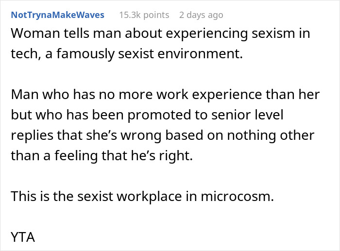 Guy Challenges His GF's Claims About Sexism At Work, Gets An Eye-Opening Reality Check