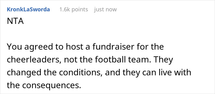 Dad Of A Cheerleader Agrees To Let School Use His Property For Their Fundraising Event, Takes His Promise Back When The Focus Shifts To The Football Team Dad Of A Cheerleader Agrees To Let School Use His Property For Their Fundraising Event, Takes His Promise Back When The Focus Shifts To The Football Team