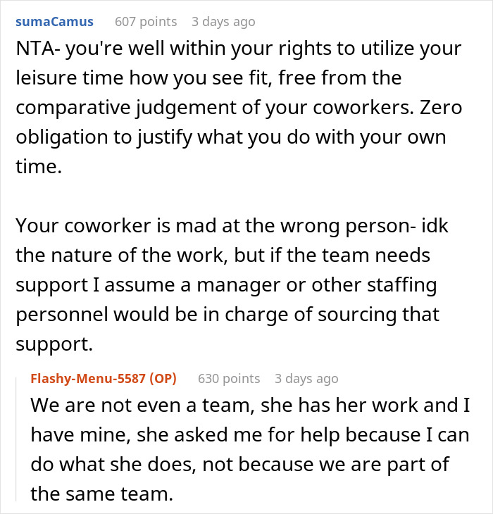 Childfree Coworker Says She Has Plans Instead Of Helping Colleague, Defends Herself Online After Colleague Catches Her Having A Solo Picnic