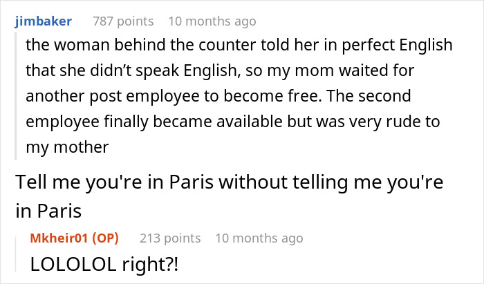 &ldquo;She Told Her In Perfect English That She Didn&rsquo;t Speak English&rdquo;: French Worker Refuses To Serve An American, Regrets It When She Comes Back With Her French Husband