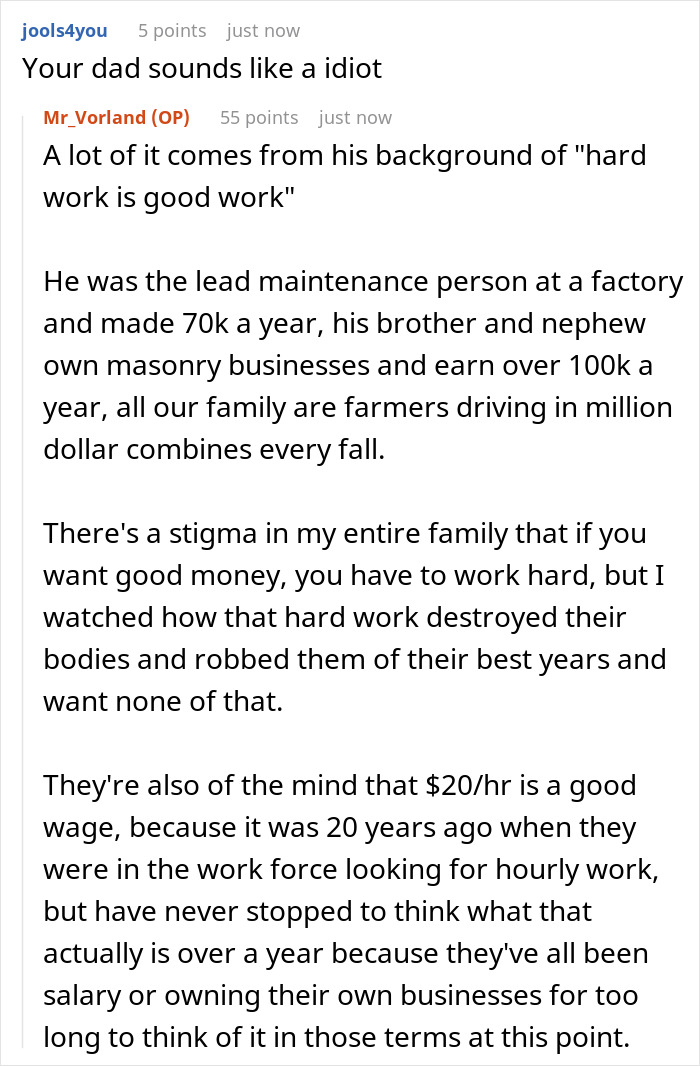 Dad Is Finally Made To Realize How &lsquo;Out Of Touch&rsquo; With Reality He Was As His Son&rsquo;s Job Pays More Than The Factory Jobs He&rsquo;s Been Pushing On Him