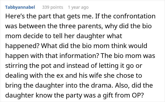 Man Gets Called A “Bad Dad” Over Inability To Buy Daughter $5K Worth Of Gifts, Stepmom Cancels The Teen’s Birthday Party In Return Man Gets Called A “Bad Dad” Over Inability To Buy Daughter $5K Worth Of Gifts, Stepmom Cancels The Teen’s Birthday Party In Return