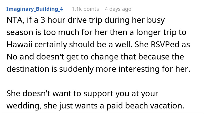 &ldquo;AITA For Not Reinviting My Sister And Her Family To My Wedding After We Changed It?&rdquo;