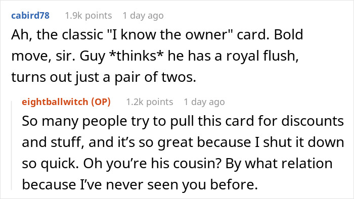 &ldquo;You Must Not Know Your Boss Very Well&rdquo;: Boss&rsquo;s Child Shuts Down Entitled Customer Who Tried To Get Product For Free By Claiming To Know The Boss