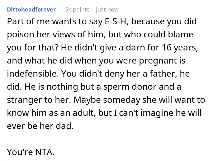 Man Refuses To Help When This Woman Gets Pregnant, So She Tells The Truth To Her 16 Y.O. Daughter When He Suddenly Wants To Meet Her