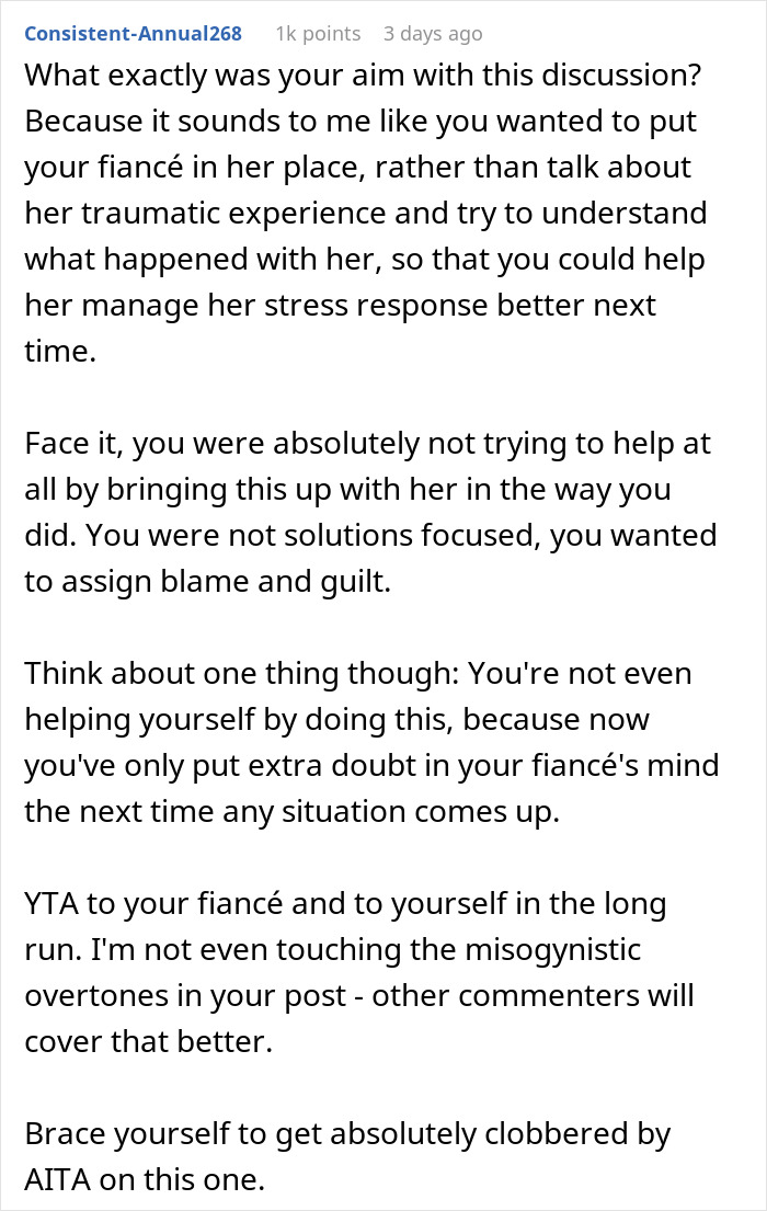 "She Has The Survival Instinct Of A Panda Raised In Captivity": Guy Reprimands Fianc&eacute;e After She Panics In A Dangerous Situation